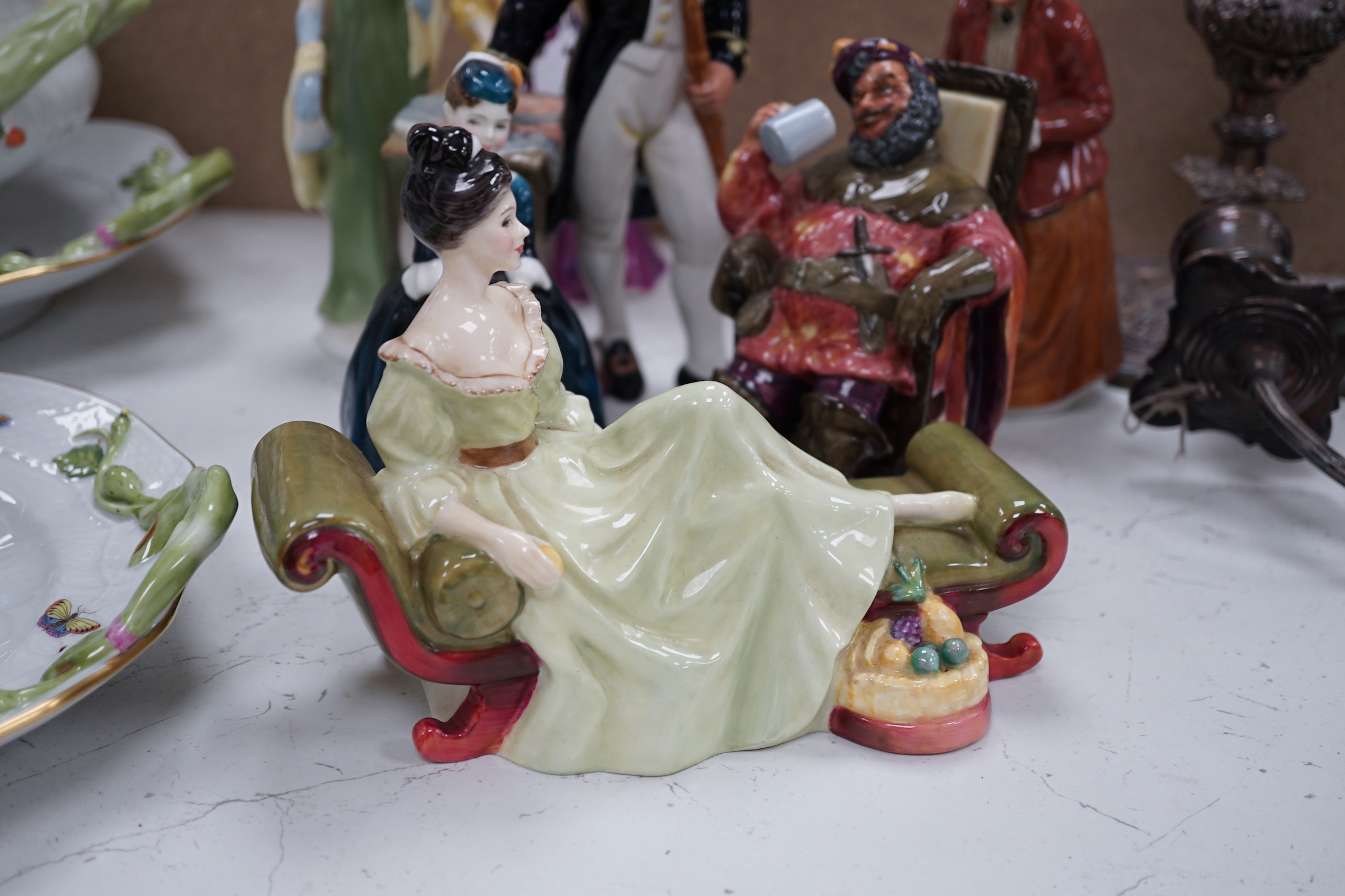 Ten Doulton porcelain figurines